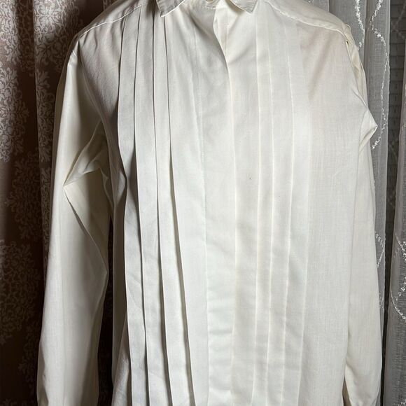 Evan Davies Pleated Front Button Down Blouse | Size 14 - Picture 2 of 6